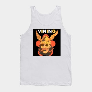 Viking warrior with winged helmet and mustache Tank Top